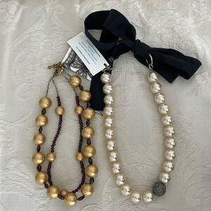 NWT pearl necklaces signed Linda Levinson